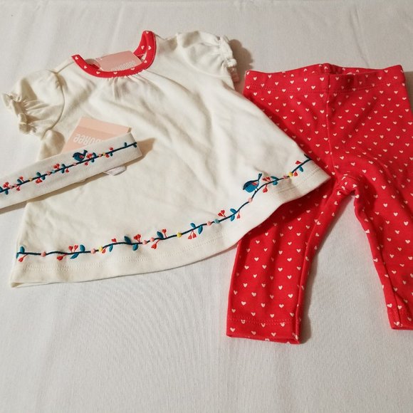 Gymboree Forest Friends 0-3 Month Shirt Pants Headband Outfit NWT - Picture 3 of 5